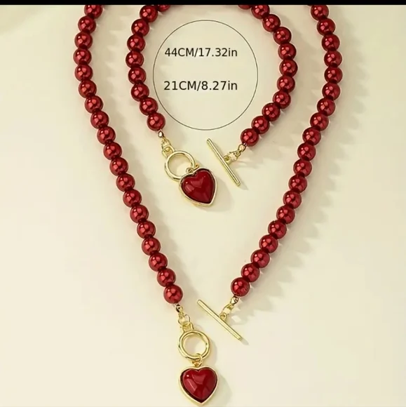 Pearl Necklace and Bracelet Set - Picture 4 of 4